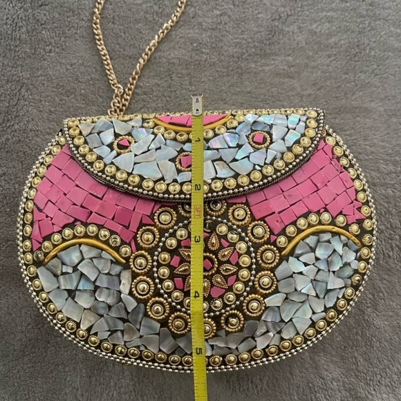 NWT Ramla handmade tile bag purse, Beverly Hills, $235 Metal bags multicolored - Picture 5 of 12